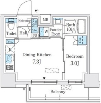 クインテット錦糸公園 208 間取り図