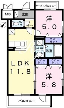 ソレアード志茂 101 間取り図