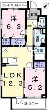 ソレアード志茂 308 間取り図