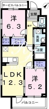 ソレアード志茂 408 間取り図