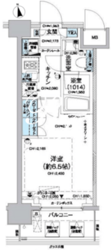 レジディア蒲田5 408 間取り図