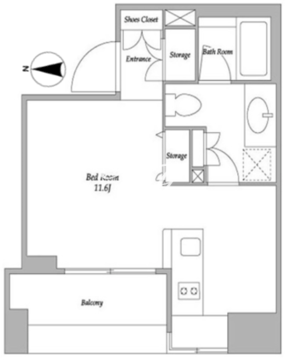 BPRレジデンス蔵前 503 間取り図