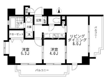 レジディア文京本郷 501 間取り図