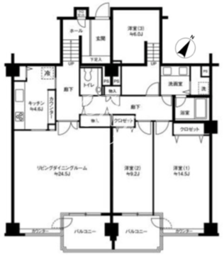 参宮橋マンション 511 間取り図