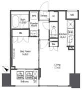 ザ・レジデンス赤坂檜町 408 間取り図