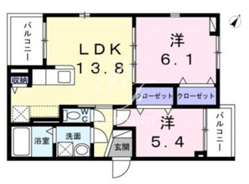 ブルームオアシス 201 間取り図