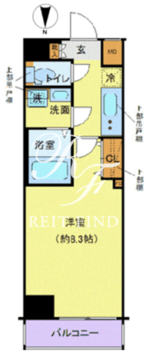 ラグディア麻布十番 203 間取り図