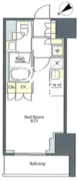 プライムメゾン大塚 1704 間取り図