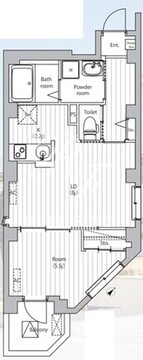 Chataigne Foret Otemachi 302 間取り図