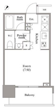 ブリリアタワー浜離宮 1404 間取り図