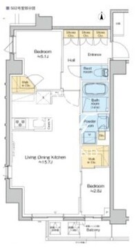 プラウドフラット西日暮里ディアージュ 304 間取り図