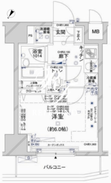 コンシェリア新橋 1302 間取り図