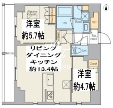 クレストコート東日暮里 601 間取り図