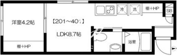 タイプオオイ 301 間取り図