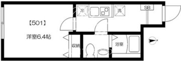 タイプオオイ 501 間取り図