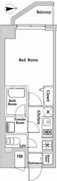 ハーモニーレジデンス西麻布 206 間取り図