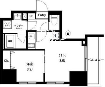 アーバンパーク王子2 1402 間取り図