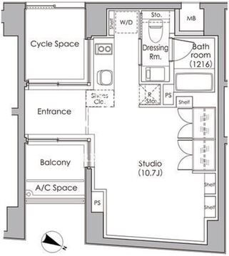 プライムガーデン駒沢大学 606 間取り図