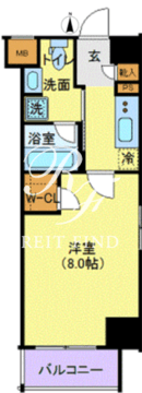 メイクスデザイン住吉アジールコート 201 間取り図