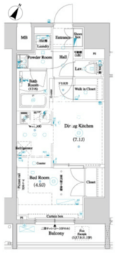 アークマーク渋谷初台 402 間取り図