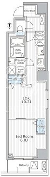 スカイ ラ トゥール蔵前 501 間取り図