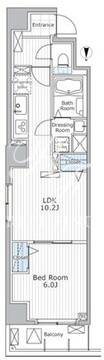 スカイ ラ トゥール蔵前 402 間取り図