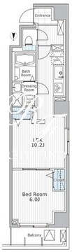 スカイ ラ トゥール蔵前 301 間取り図