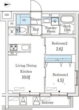 ラティエラ品川西大井 116 間取り図