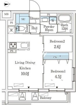 ラティエラ品川西大井 218 間取り図