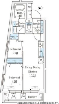 ラティエラ品川西大井 214 間取り図