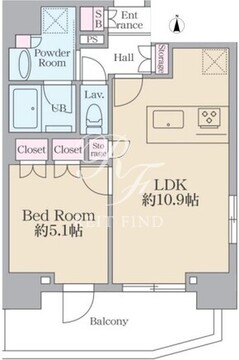 レーヴシティ千駄ヶ谷 902 間取り図