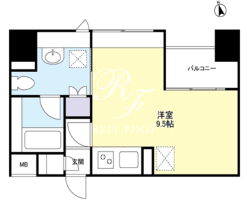 グランカーサ新宿御苑 308 間取り図