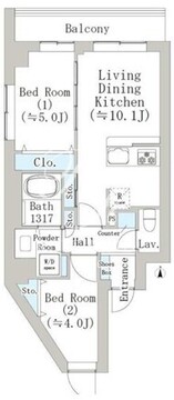 ブルシエル中目黒 301 間取り図