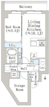 ブルシエル中目黒 101 間取り図