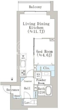 ブルシエル中目黒 104 間取り図