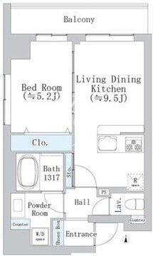 ブルシエル中目黒 201 間取り図