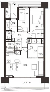 晴海フラッグ PARK-A-404 間取り図