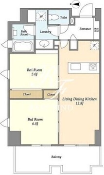 リバーレ麻布十番 701 間取り図