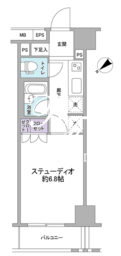 グランスイート銀座レスティモナーク 604 間取り図