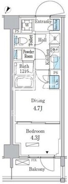 パークアクシス品川南大井パークフロント 107 間取り図