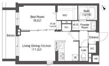 アイフラット方南町 405 間取り図