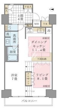 ブリリアイスト東雲キャナルコート 212 間取り図