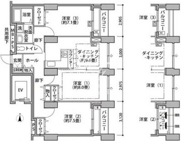 東雲キャナルコートCODAN 14-709 間取り図