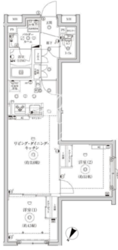 グローリオシェルト池袋2 101 間取り図