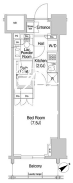 コンフォリア浅草橋 808 間取り図