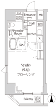 カーサスプレンディッド虎ノ門新橋 701 間取り図