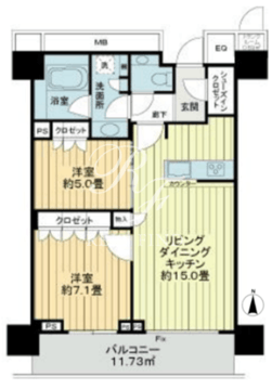 パークタワー晴海 2809 間取り図