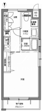 パティーナV代々木上原 104 間取り図