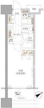 パークハビオ西新宿 302 間取り図