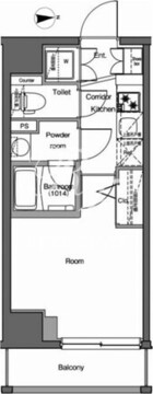 プレミアムキューブ大井町#mo 1102 間取り図